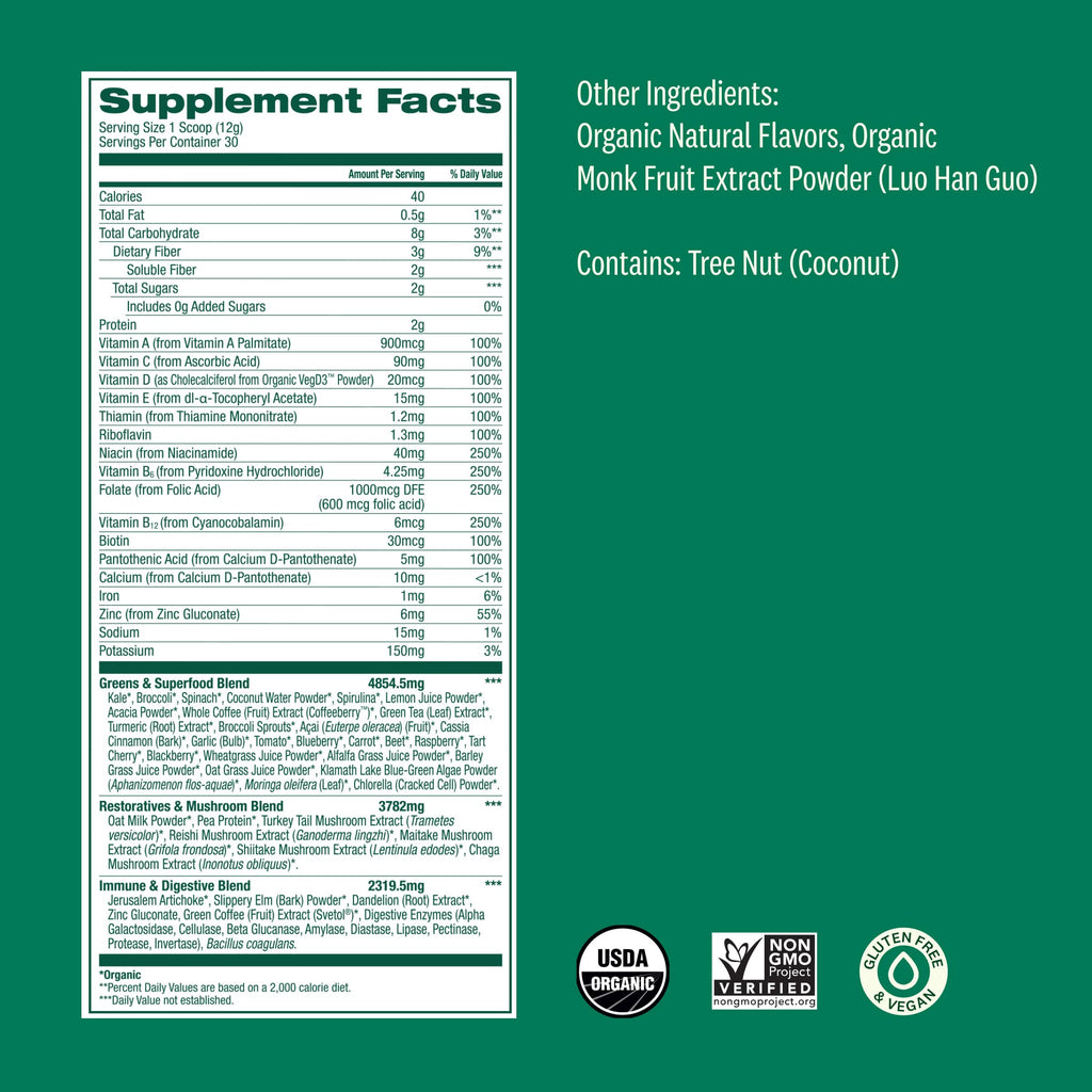 Organic Greens Powder